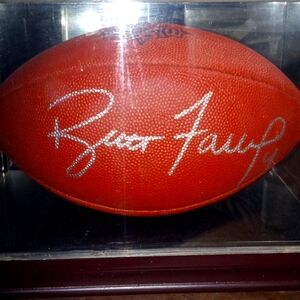 Brett Farve playoffs championship signed football